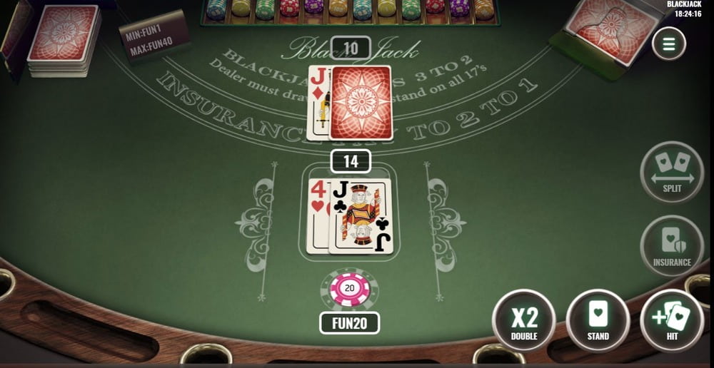 Repartir cartas en el blackjack